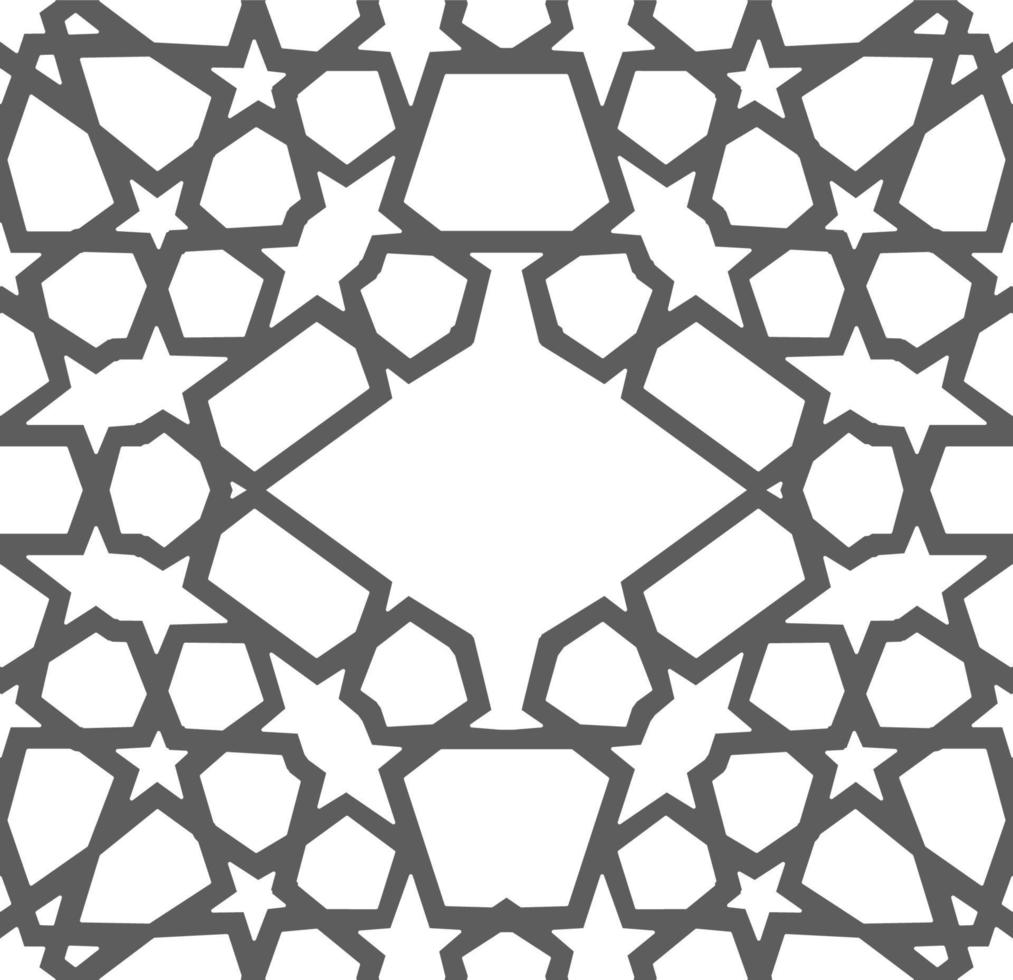 Arabisches Muster Ramadan Mubarak muslimisches Sternmuster einfach. quadratisches Blumendesign. islamischer Musterhintergrund. Kreismuster islamischer Blumenvektor. vektor