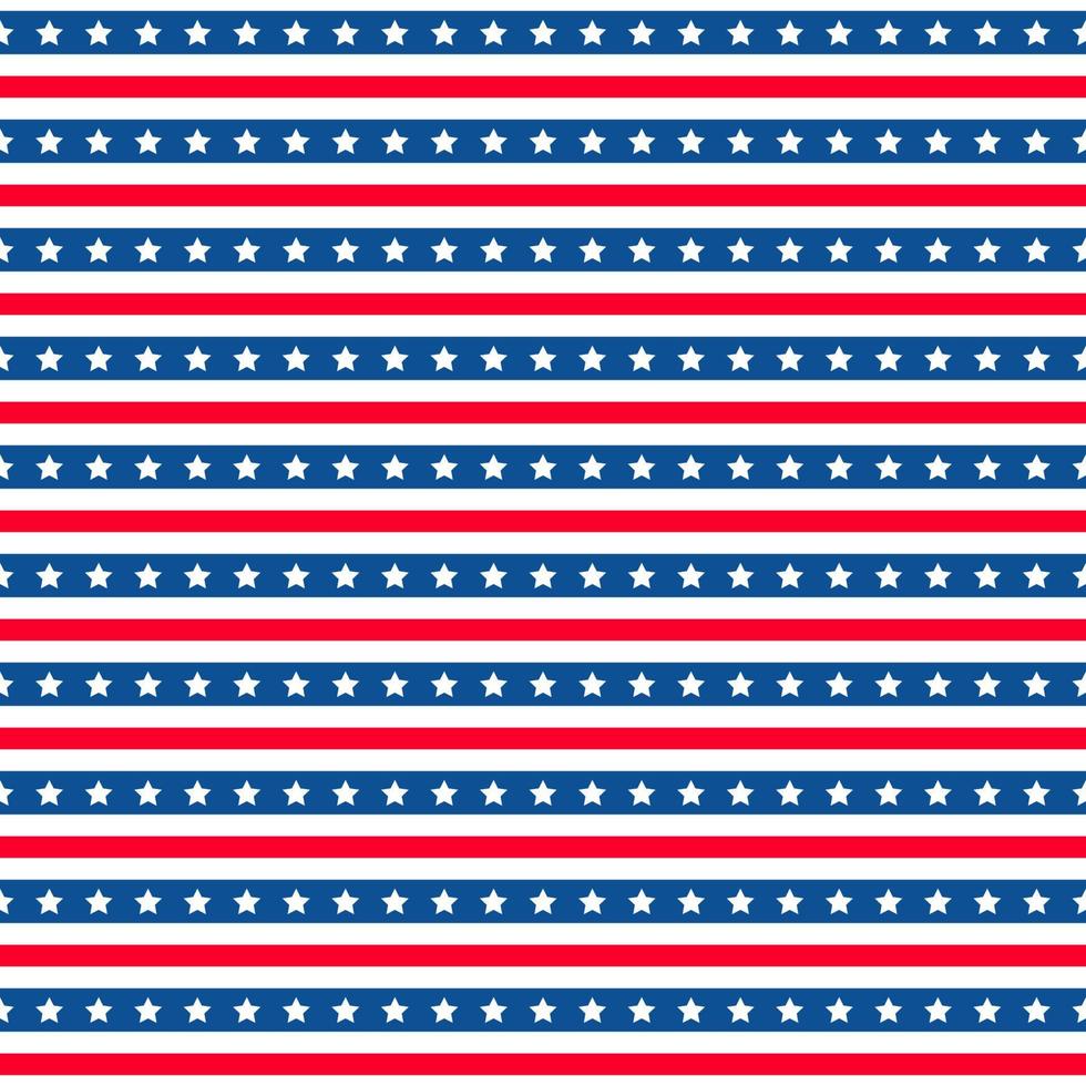 amerikan patriotisk sömlös mönster. USA traditionell bakgrund. röd blå vit stjärnor och Ränder bakgrund. vektor mall för tyg, textil, tapet, omslag papper, etc.