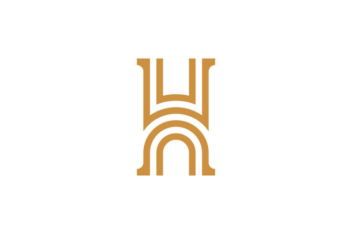 hand dragen brev h logotyp vektor