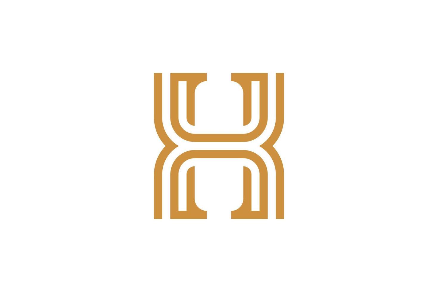 h brev logotyp design vektor