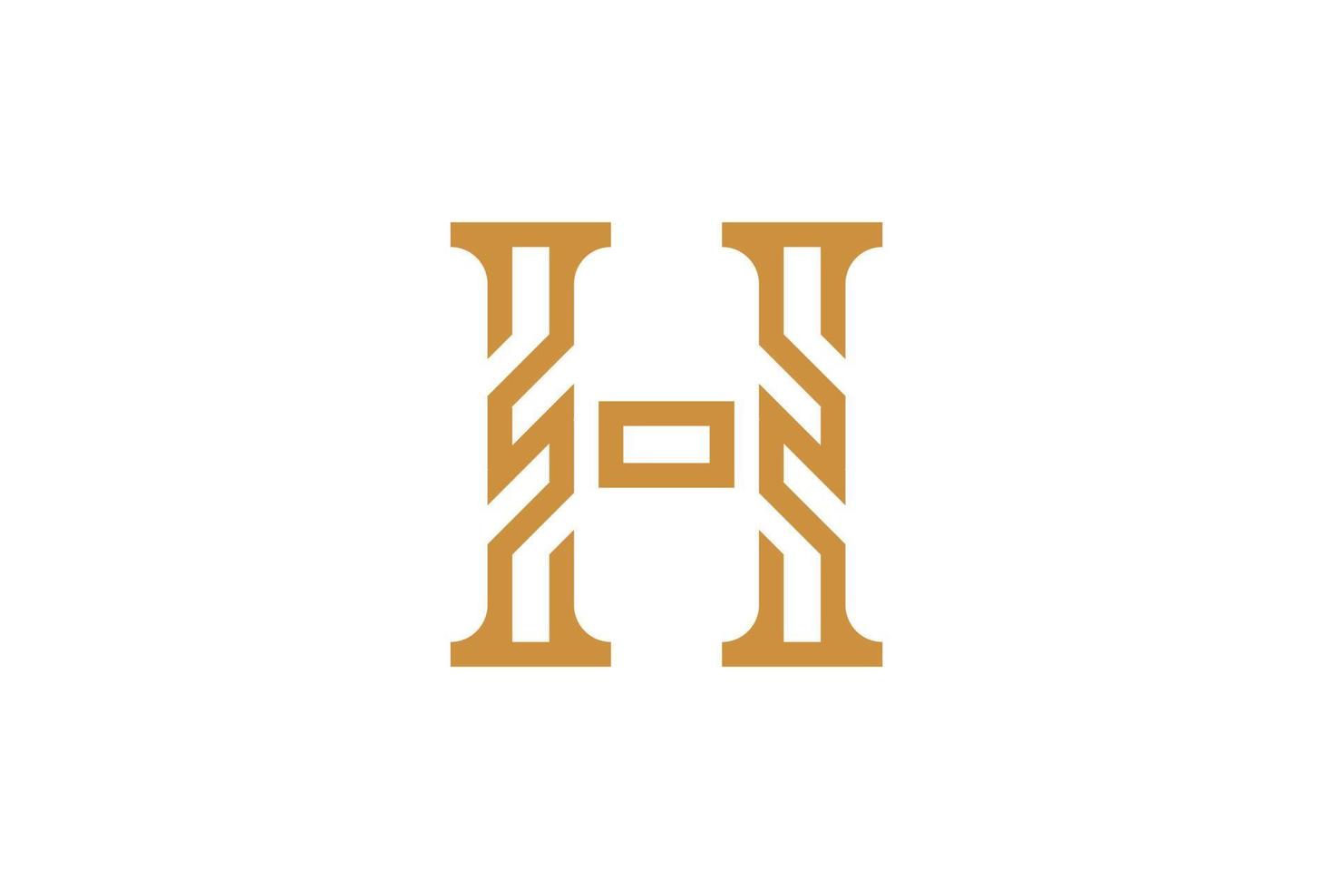 h-Buchstaben-Logo-Design vektor