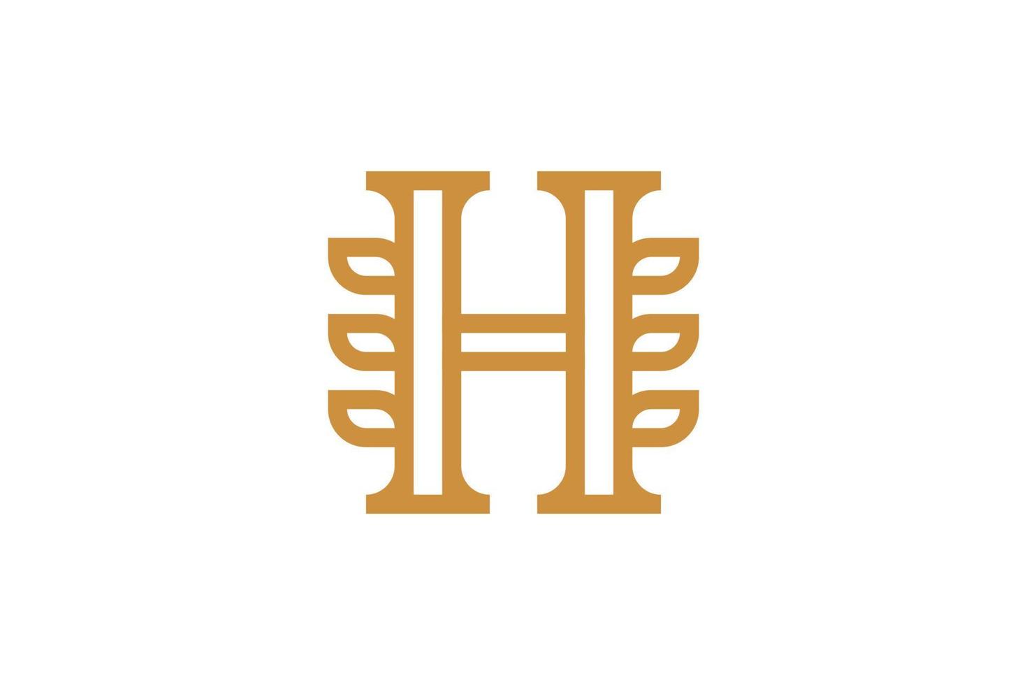 h brev logotyp design vektor