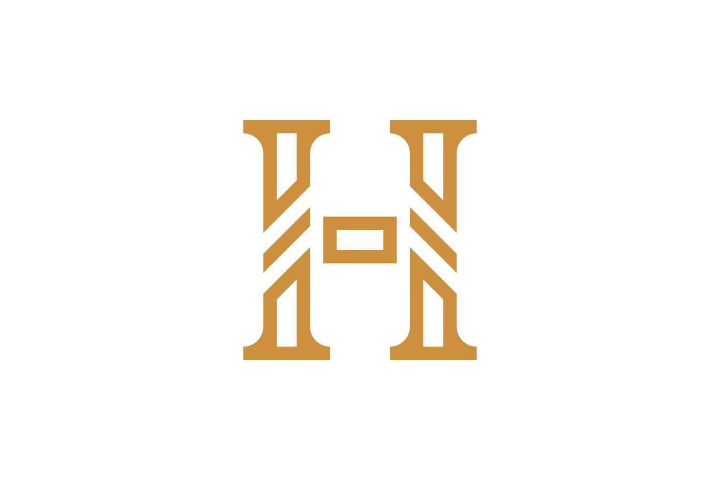 h brev logotyp design vektor