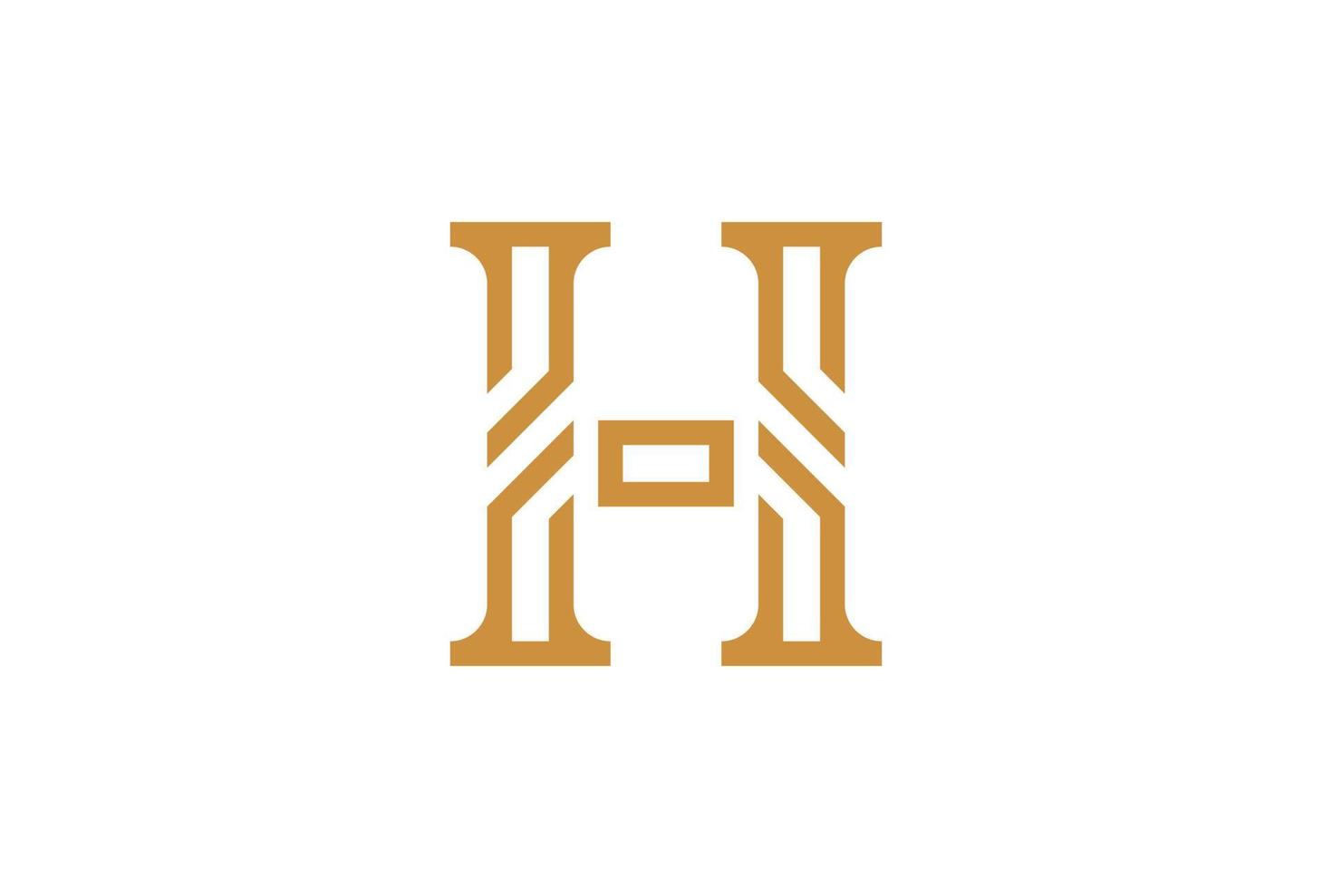 h brev logotyp design vektor