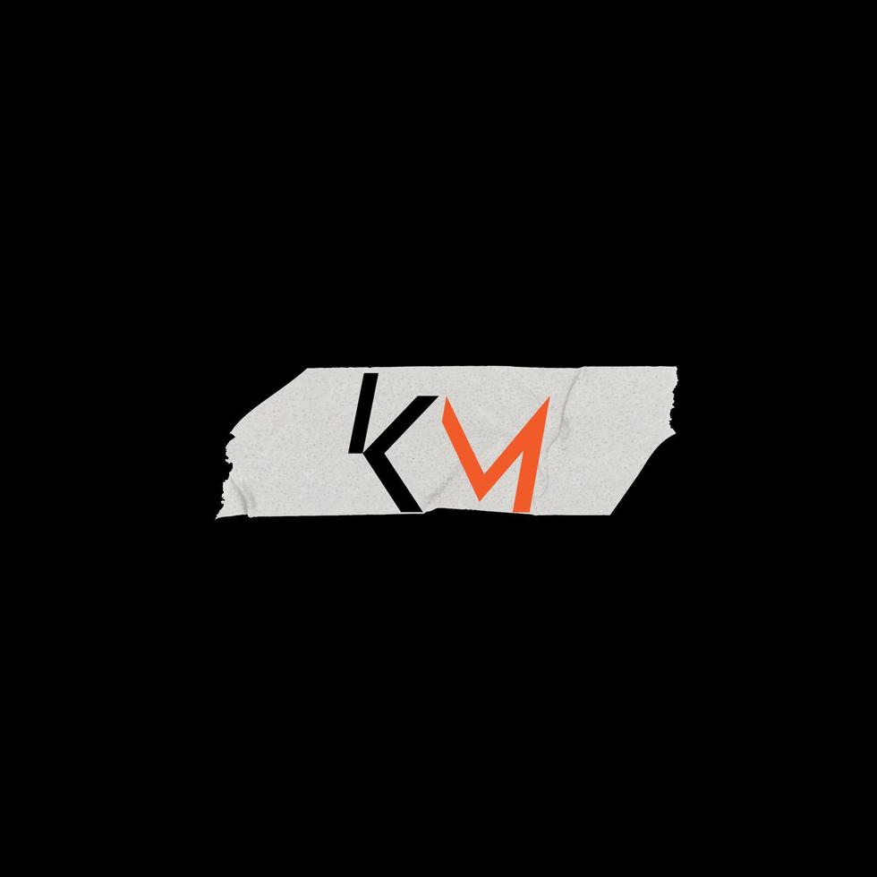 km-Logo-Design vektor