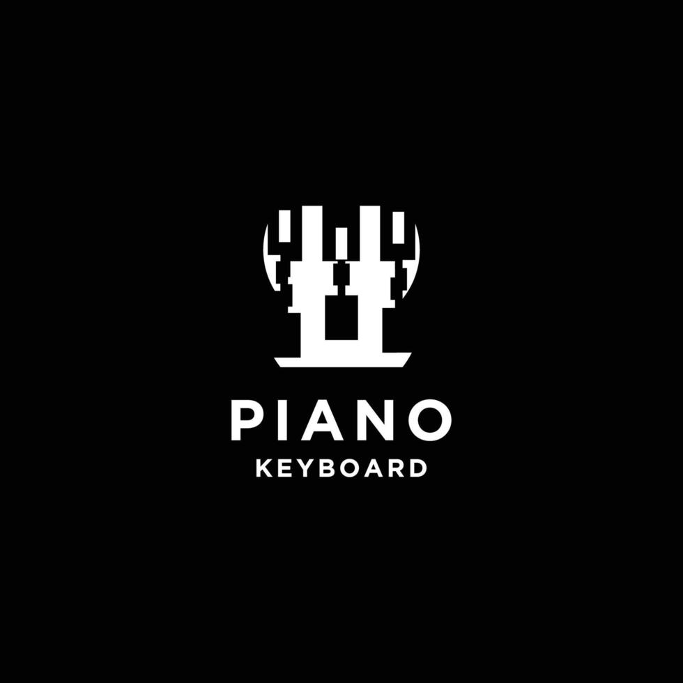 piano logotyp design mall. vektor illustration