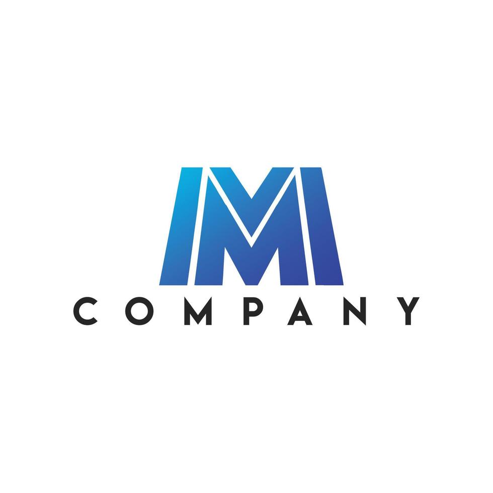 Moderna-Logo, Buchstabe m-Logo. lineares kreatives minimales monogramm vektor