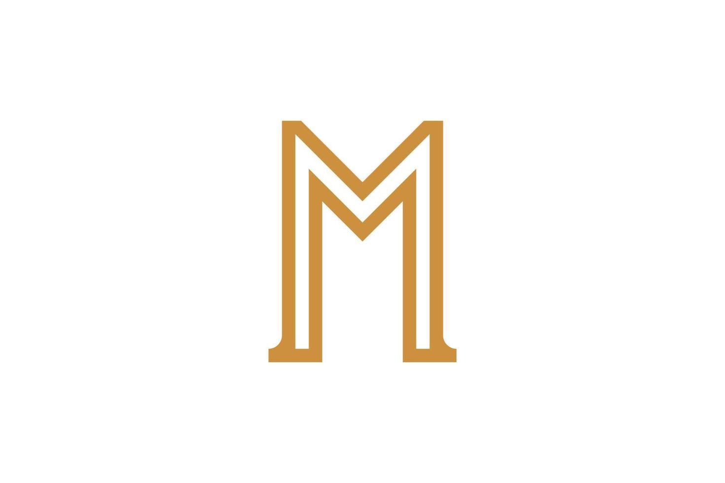 abstrakter anfangsbuchstabe m monoline logo vektor
