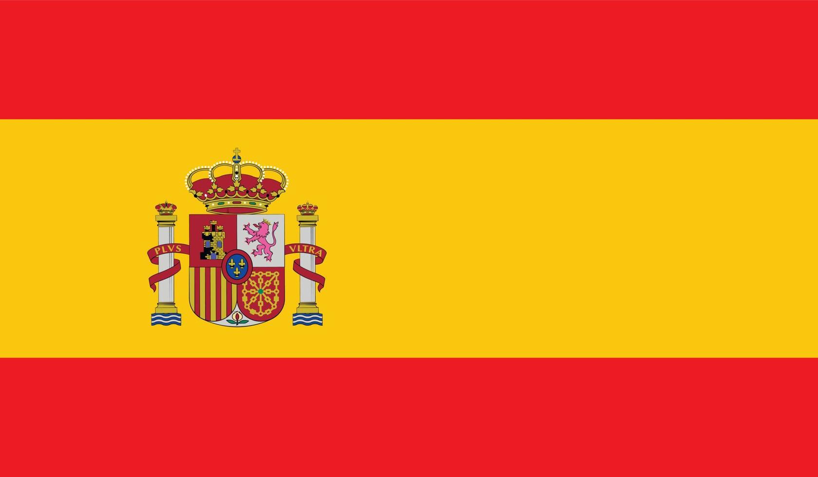 Spanien flagga bild vektor