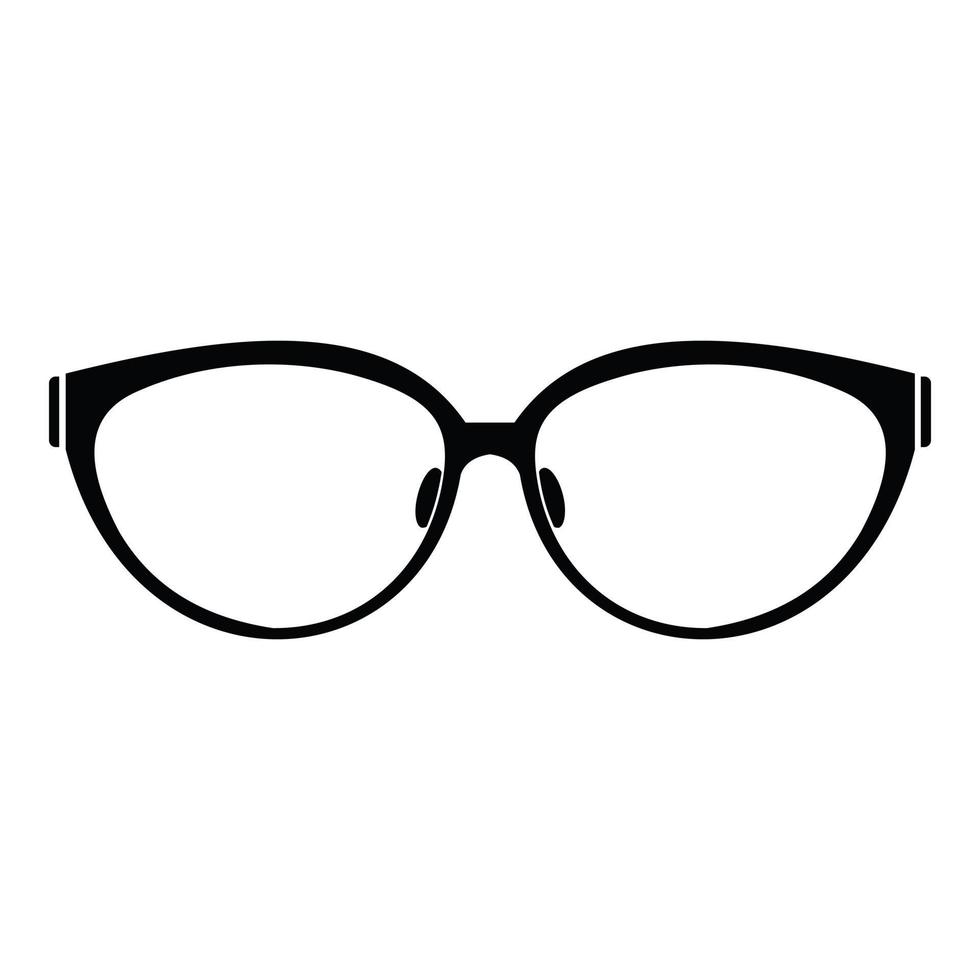 Linse der Brillenikone, einfacher Stil. vektor
