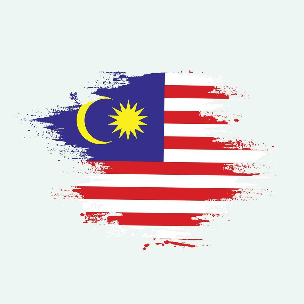 Vintage Malaysia-Grunge-Flagge vektor