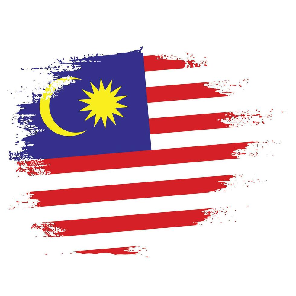 splash malaysia grunge flag vektor