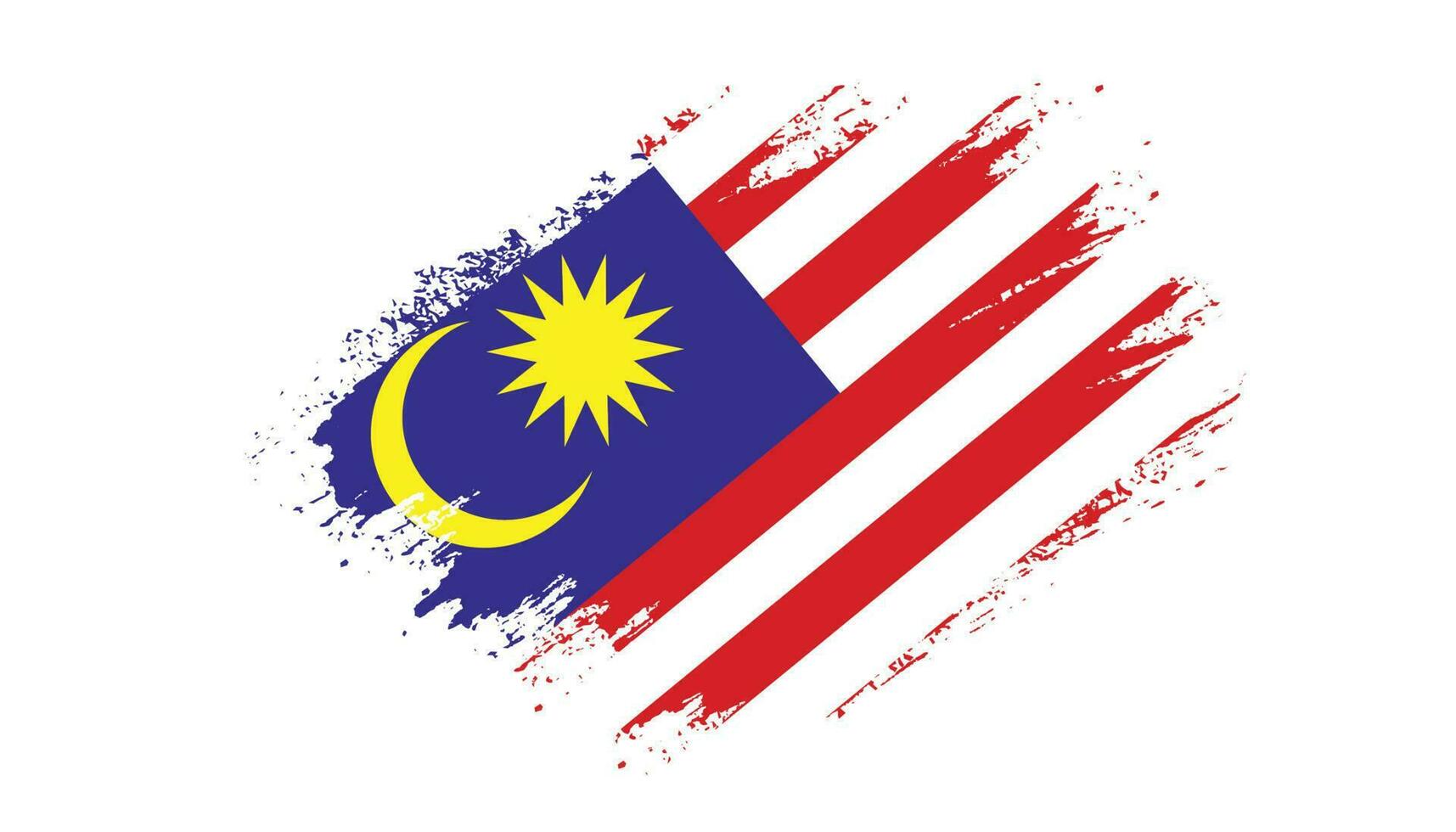 verblasster verzweifelter malaysischer Flaggenvektor vektor