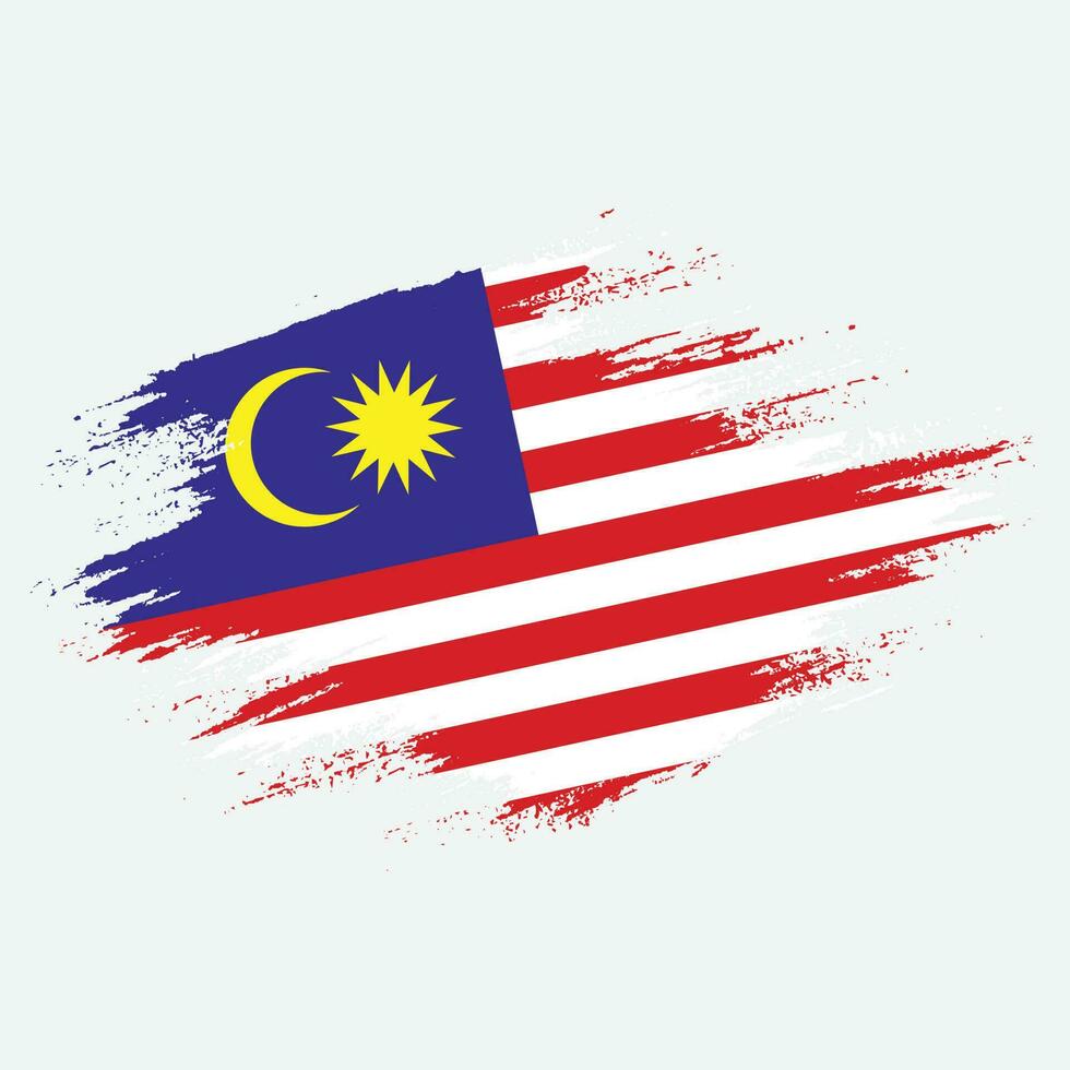 verzweifelte abstrakte malaysia-flagge vektor