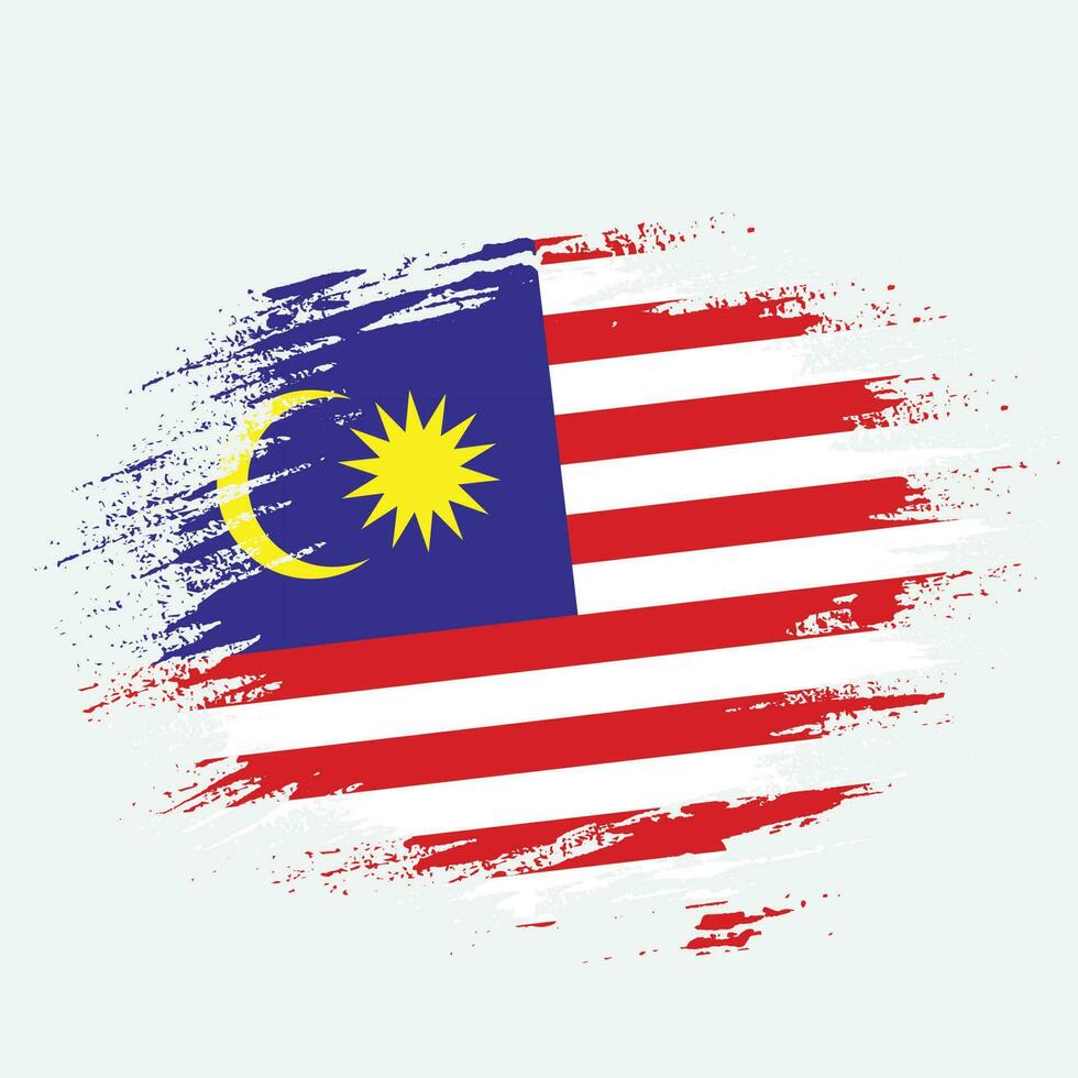 Vintage Malaysia-Grunge-Flagge vektor