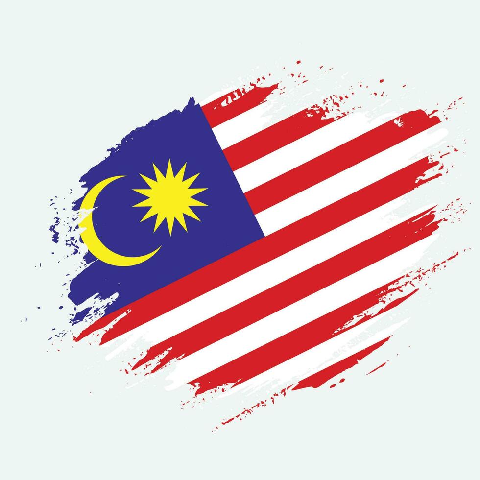 abstrakte malaysische Grunge-Flagge vektor