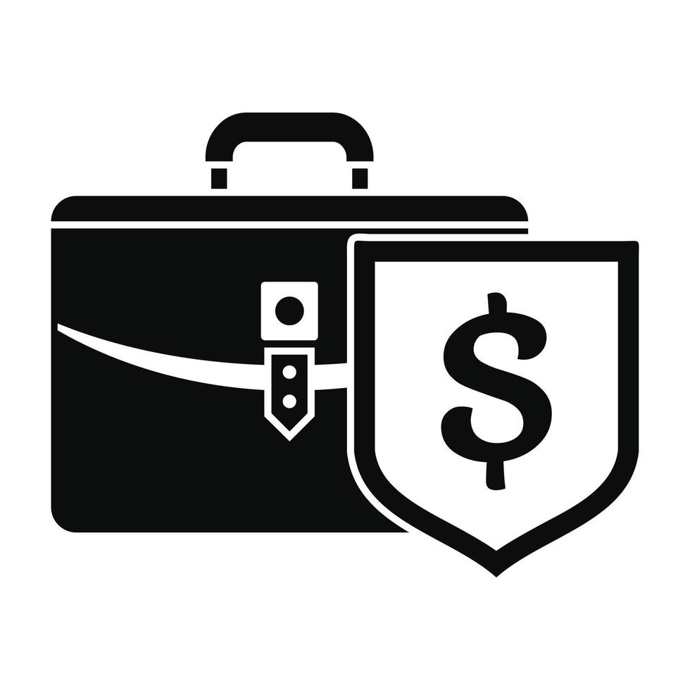 Geld Ledertasche Symbol, einfachen Stil vektor