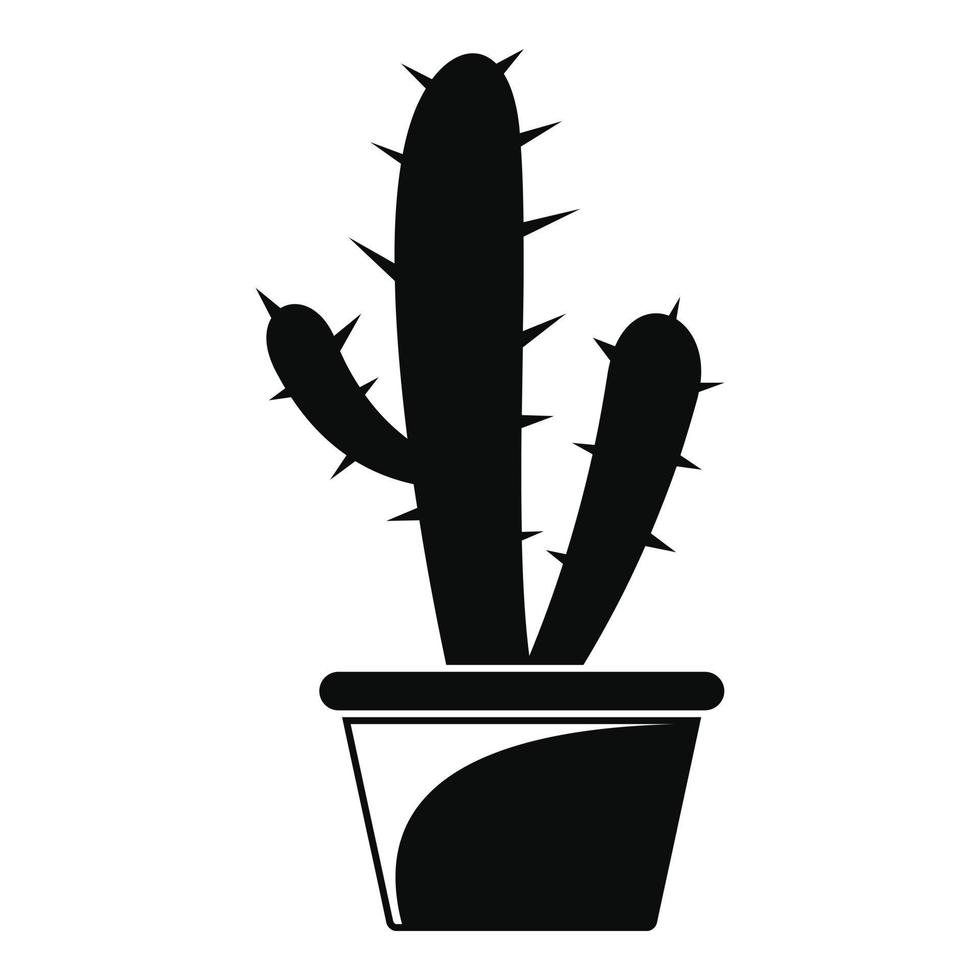 Kaktus-Symbol, einfacher Stil vektor