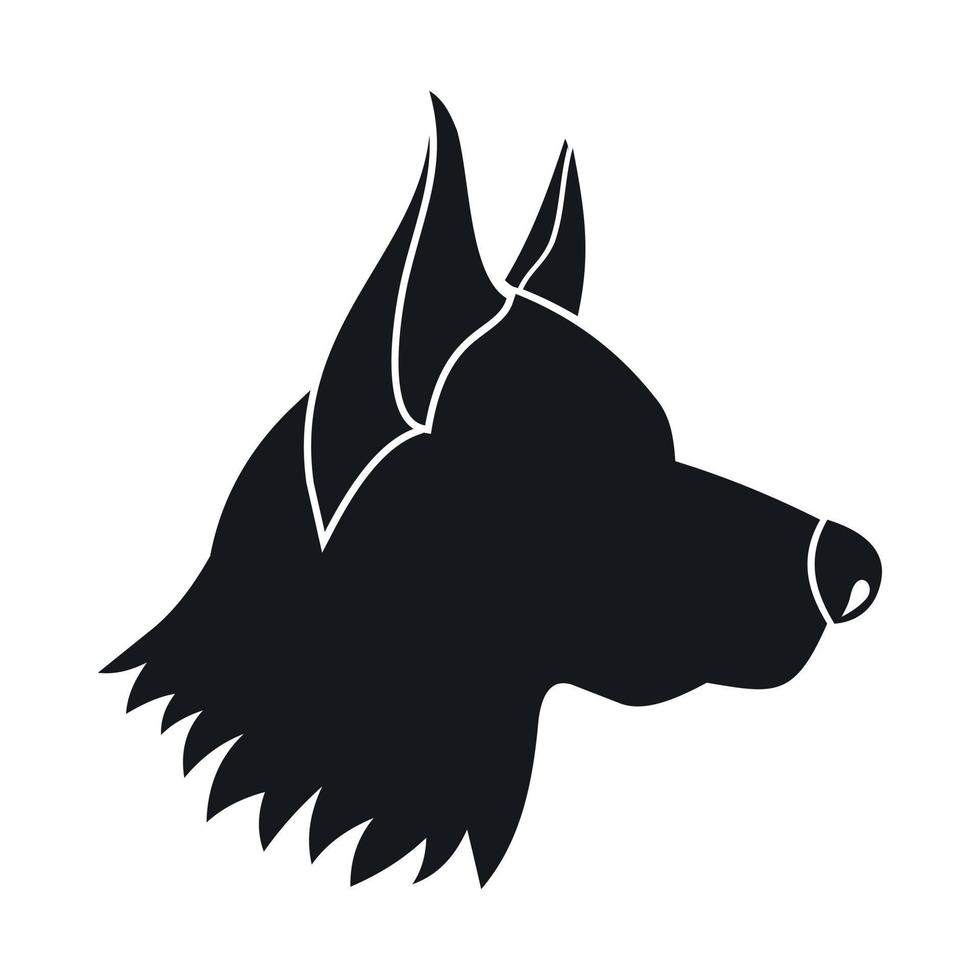 Schäferhund-Symbol, einfacher Stil vektor