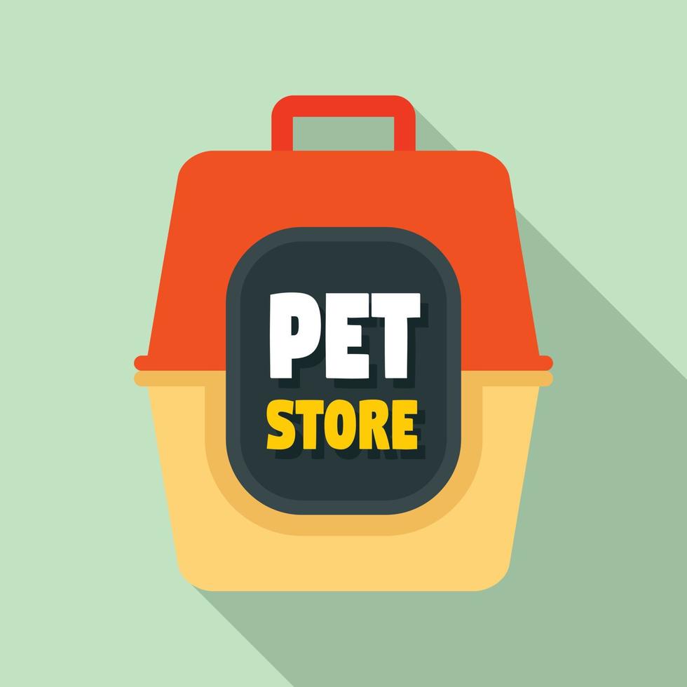 Pet Box Store Logo, flacher Stil vektor
