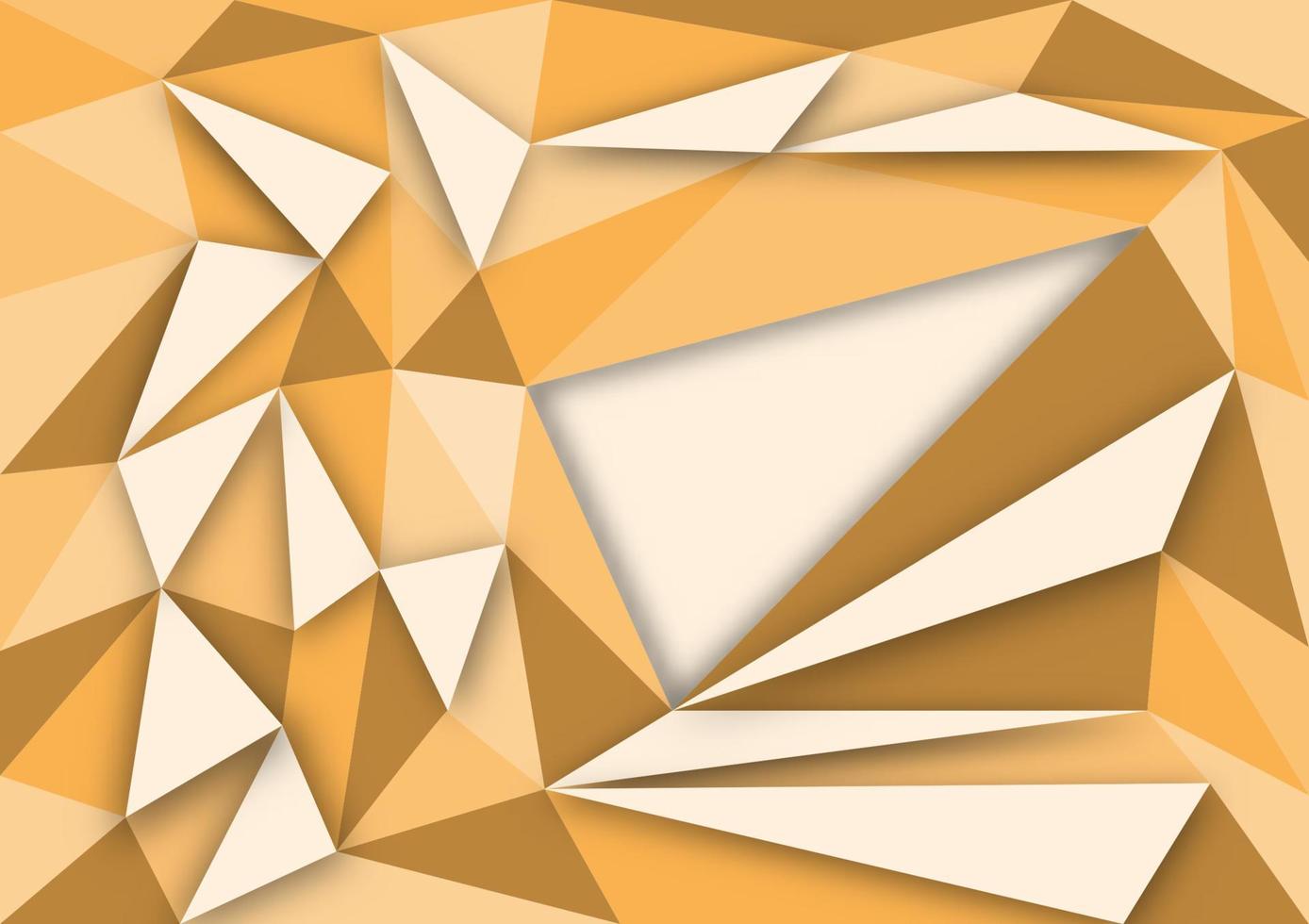 polygonhintergrund, abstraktes dreieck, papierschnitt gelbton braun, vektorillustration eps 10. vektor