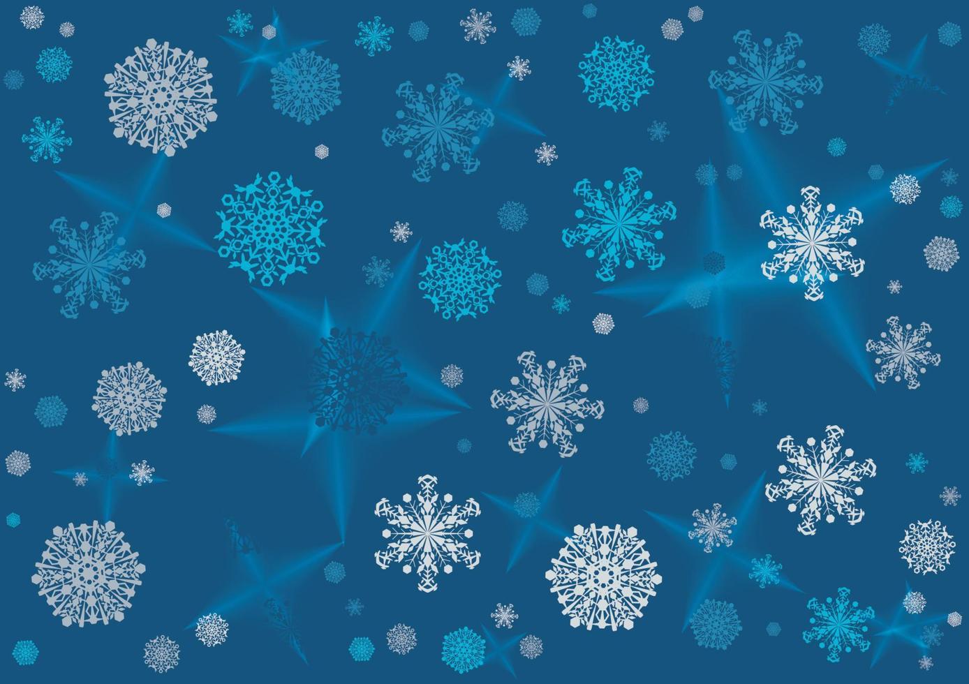 abstrakt bakgrund, snöflingor på en blå bakgrund. vektor illustration.