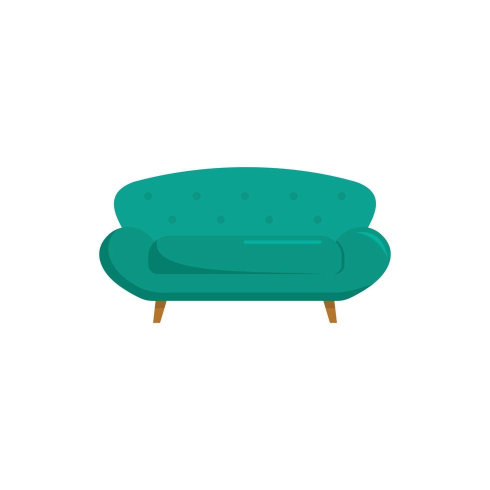 Sofa-Symbol, flacher Stil vektor