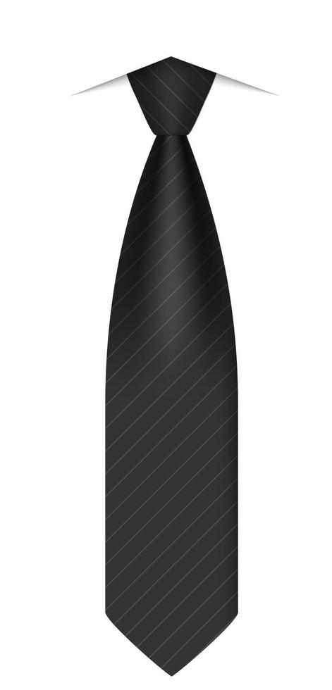 svart slips ikon, realistisk stil vektor