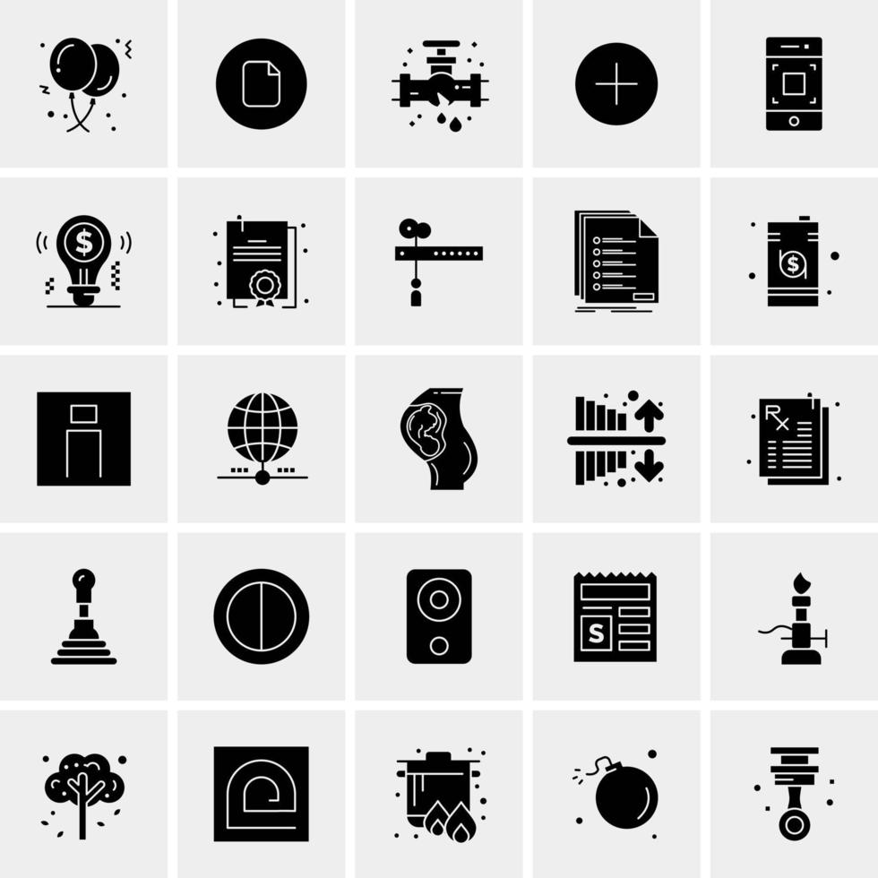 25 universelle Business-Icons Vektor kreative Icon-Illustration zur Verwendung in Web- und Mobilprojekten