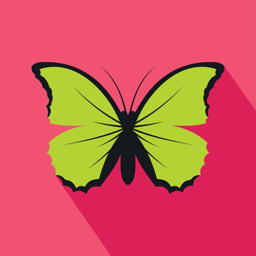 Schmetterlingssymbol, flacher Stil vektor