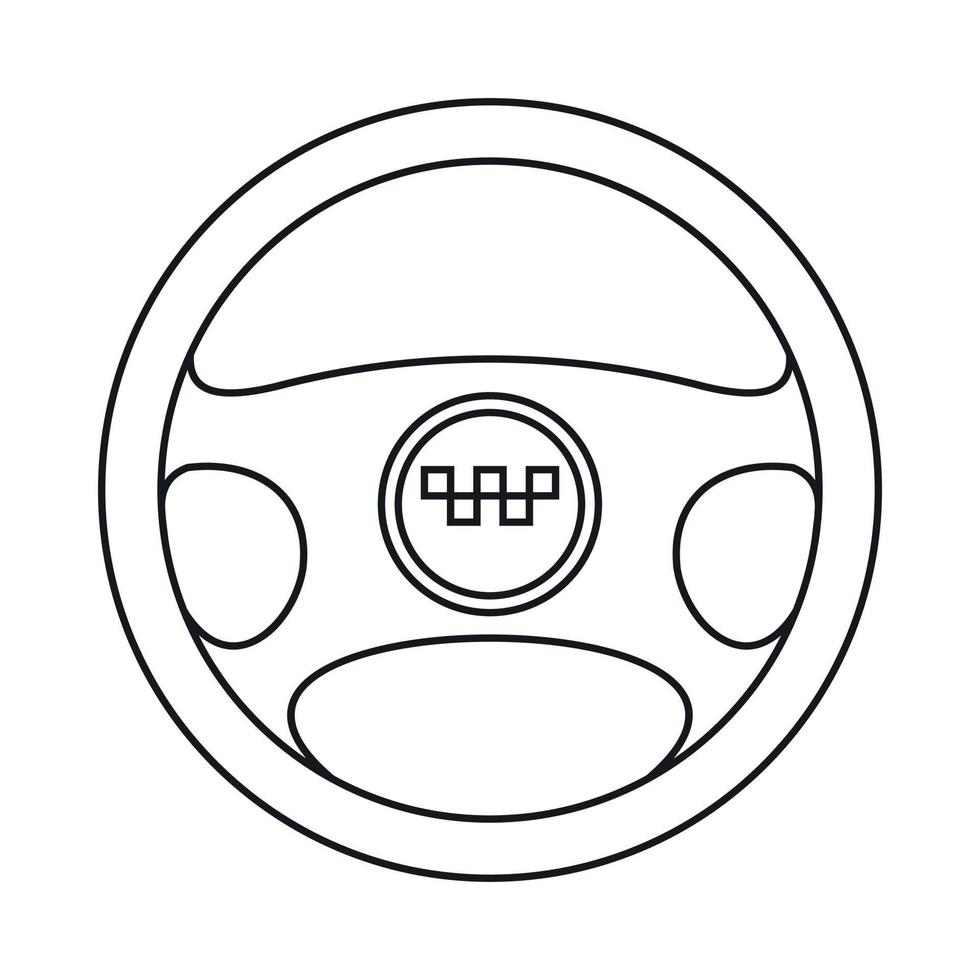 Lenkrad des Taxi-Symbols, Umrissstil vektor