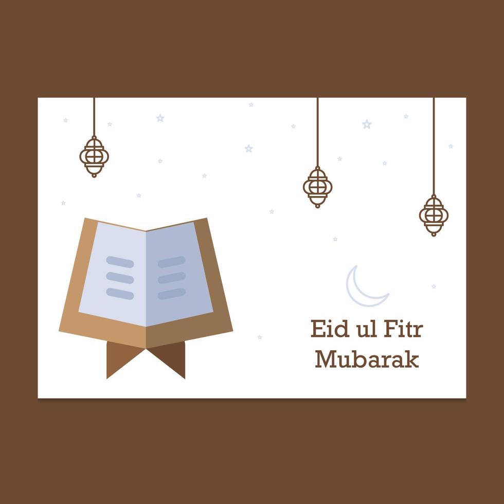 eid mubarak grußkartenillustration vektor