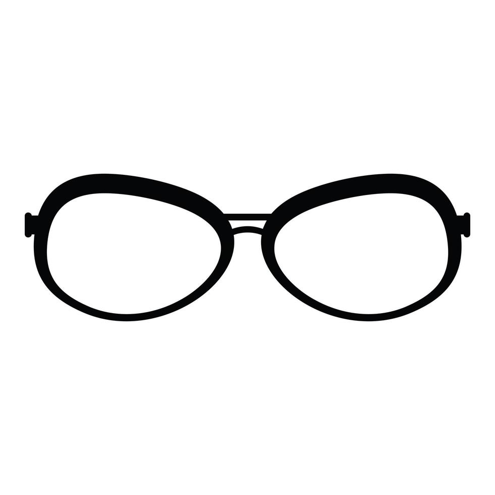 weitsichtiges Brillensymbol, einfacher Stil. vektor