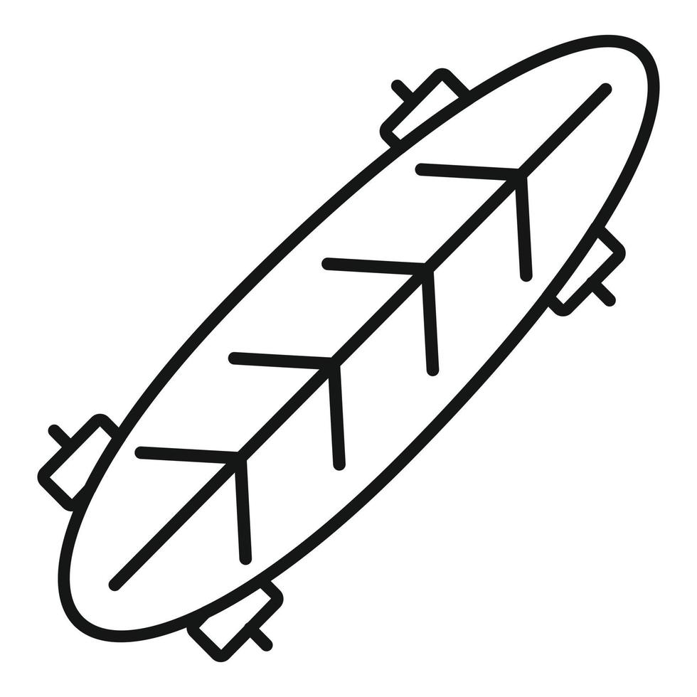 Speed-Skateboard-Symbol, Umrissstil vektor