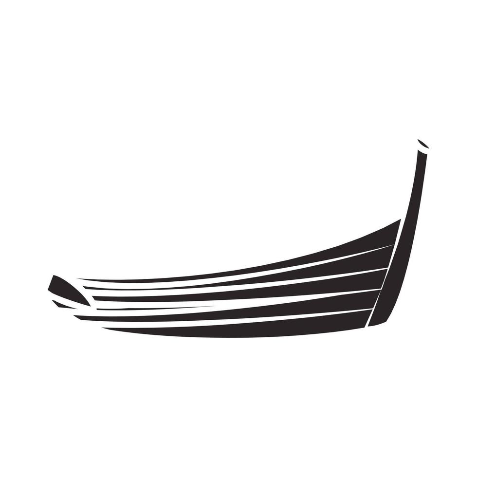 thai båt ikon i enkel stil vektor
