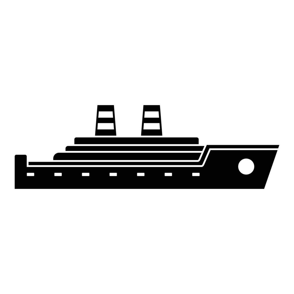 Schiffspassagier-Symbol, einfacher schwarzer Stil vektor