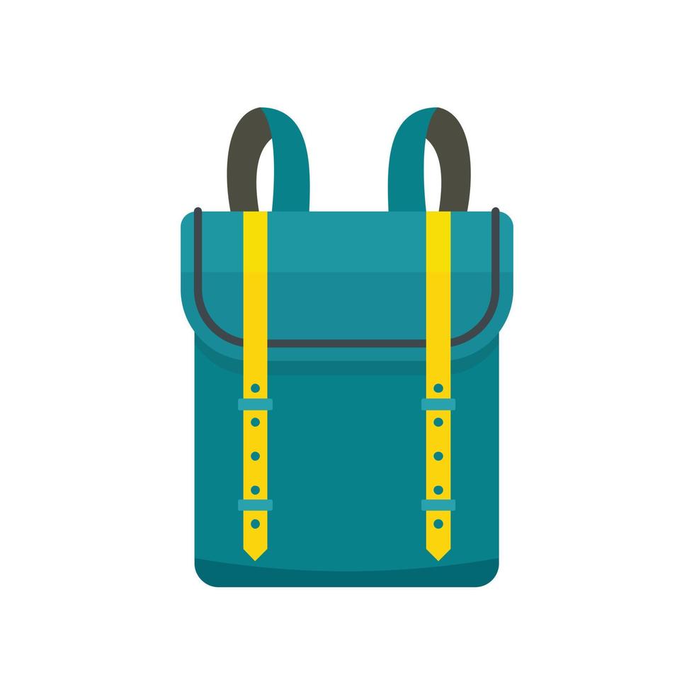 Junge Rucksack-Symbol, flacher Stil vektor