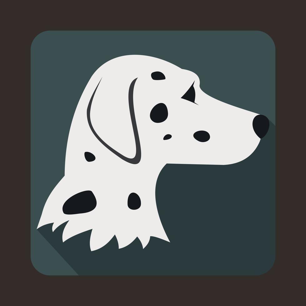 dalmatiner hund ikon, platt stil vektor