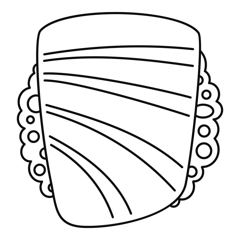 Lachs-Sushi-Symbol, Umrissstil vektor