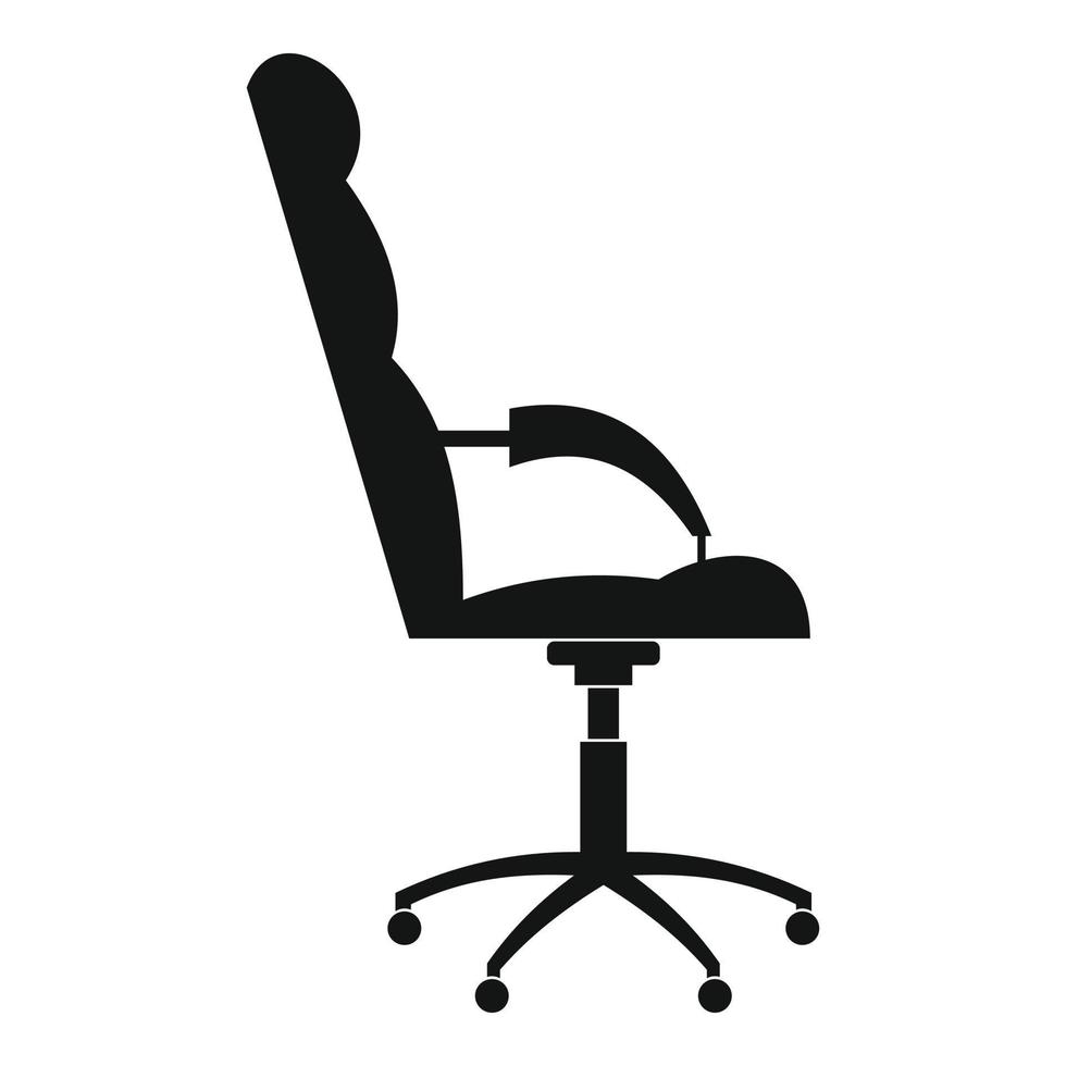 Sessel mit Armlehnen-Symbol, einfacher Stil. vektor