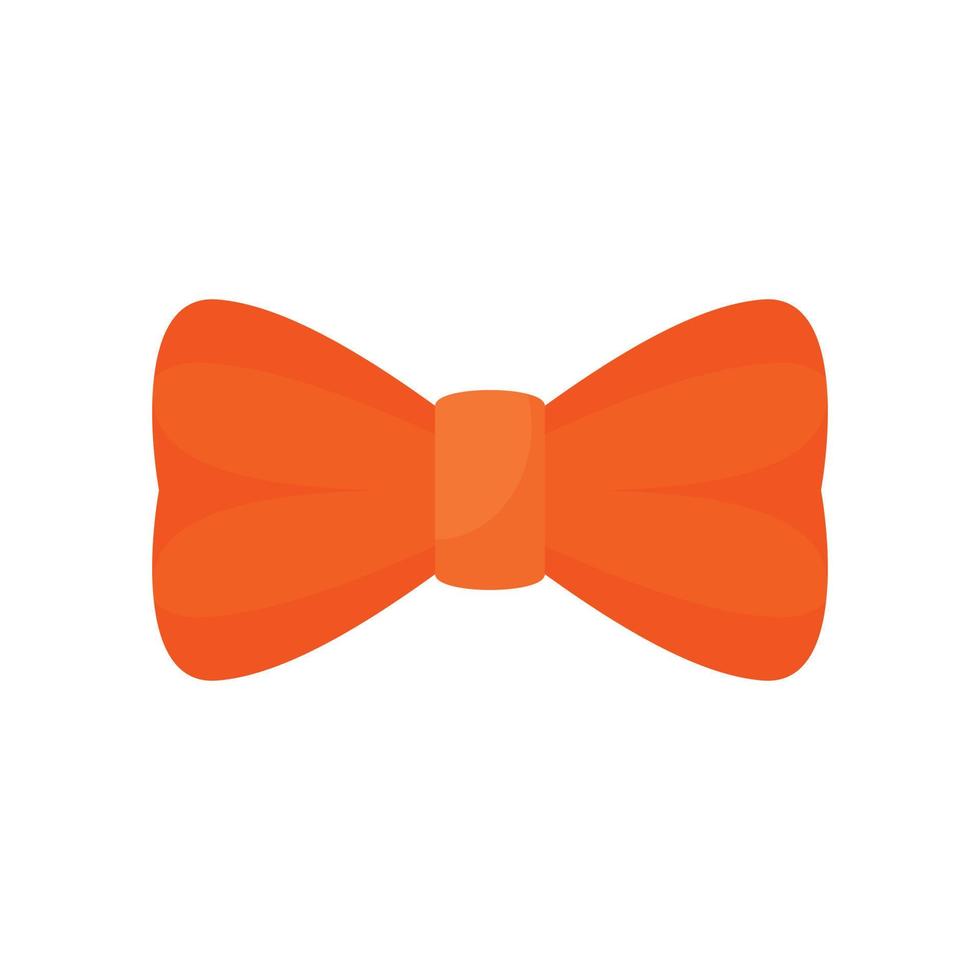 orange rosett slips ikon, platt stil vektor
