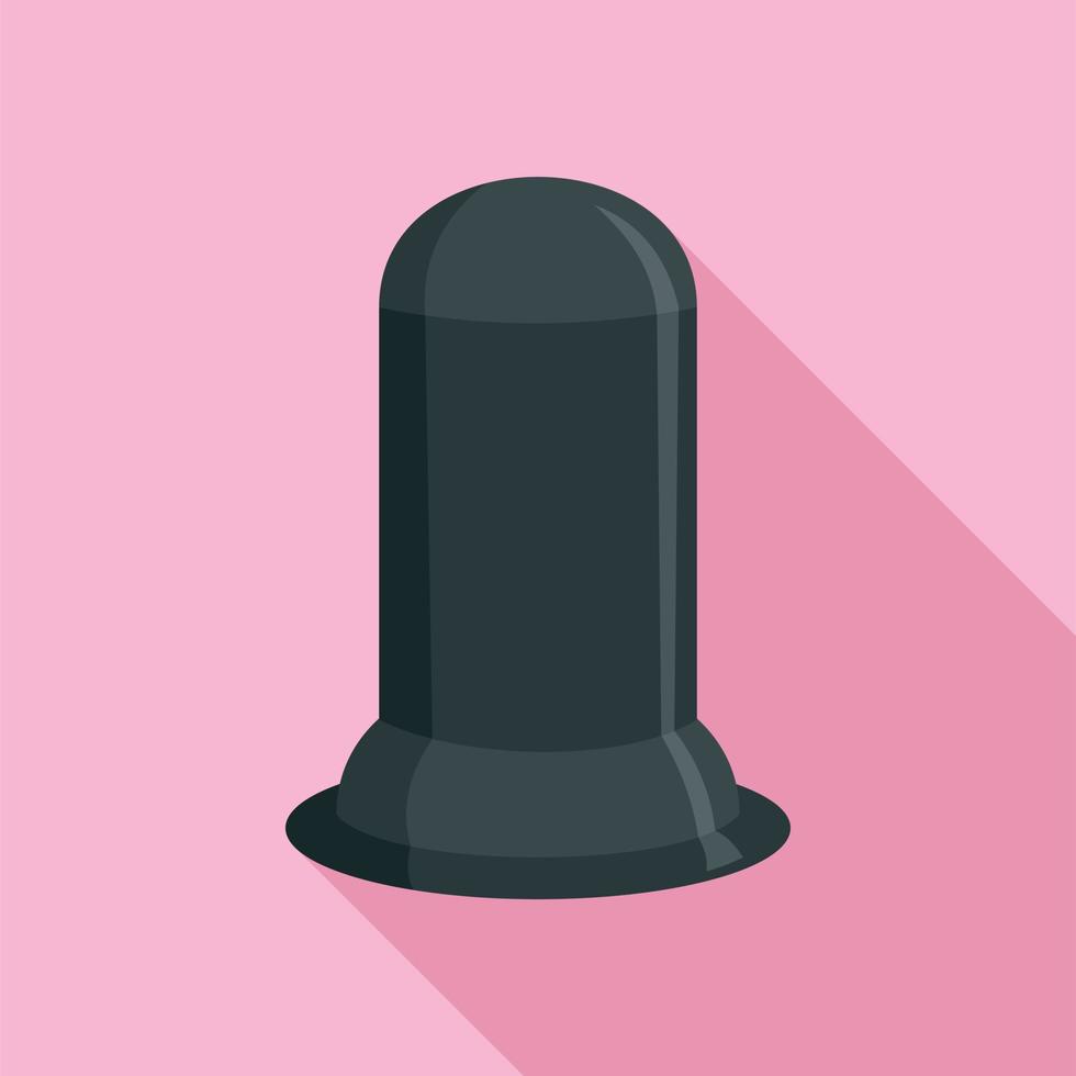 Schwarzes Kondom-Symbol, flacher Stil vektor