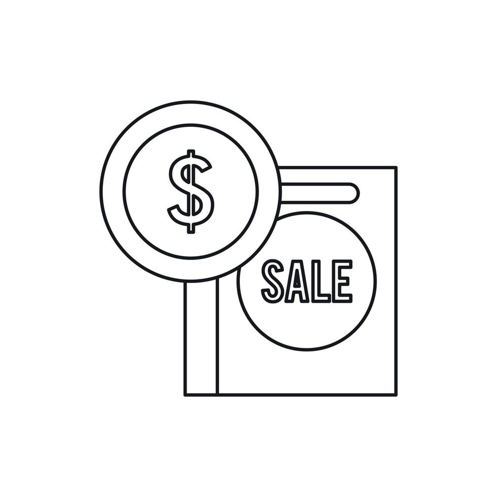 Symbol für Dollarzeichen und Einkaufstasche zum Verkauf vektor