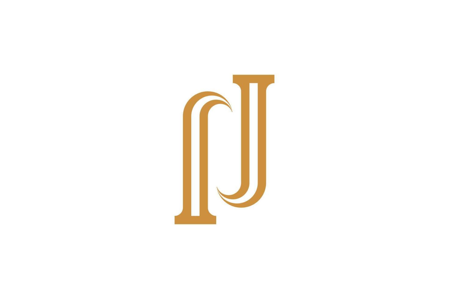 monoline stil n brev logotyp vektor