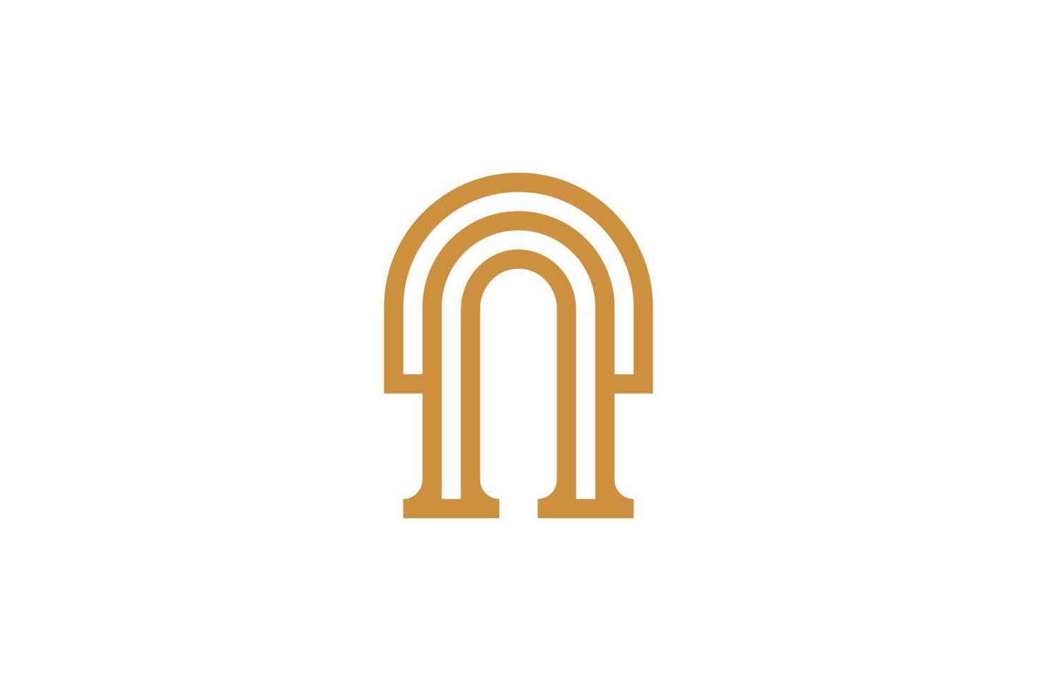 anfängliche p Monoline-Logo-Vorlage vektor