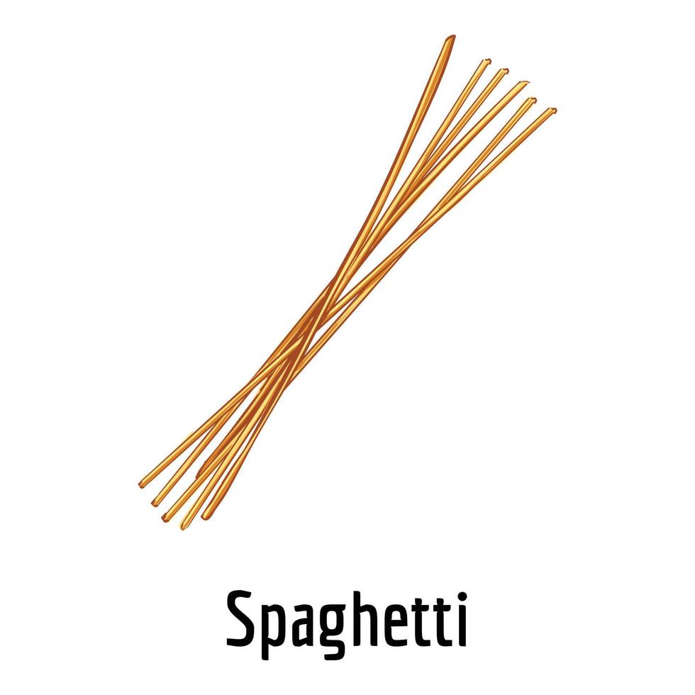spaghetti ikon, tecknad serie stil vektor