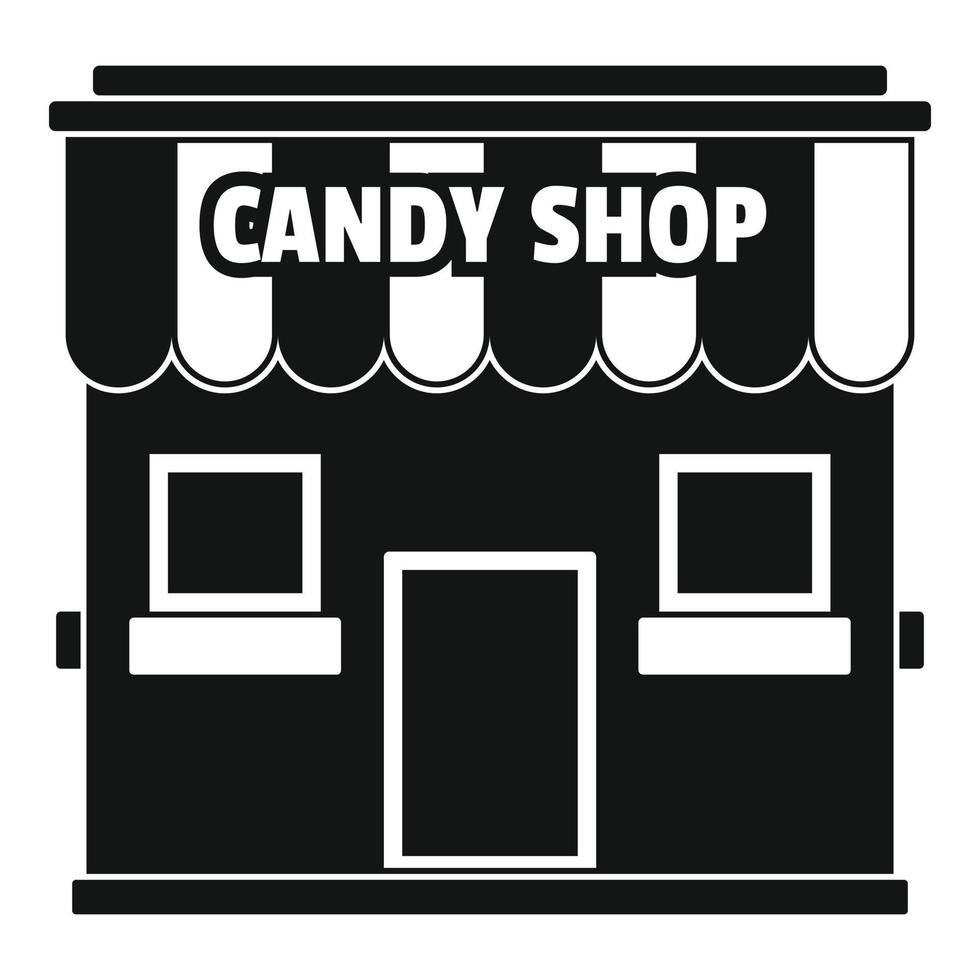 Candy Shop-Symbol, einfacher Stil. vektor