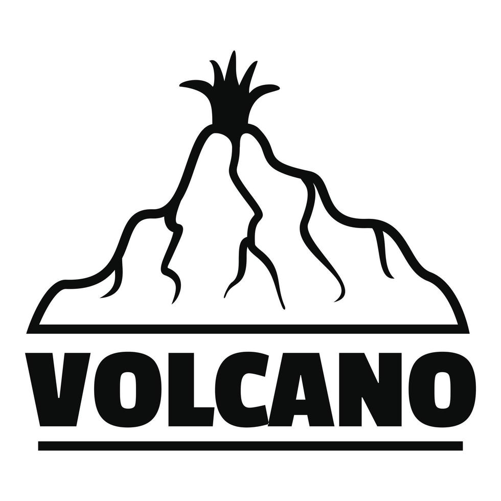 ny vulkan logotyp, enkel stil vektor