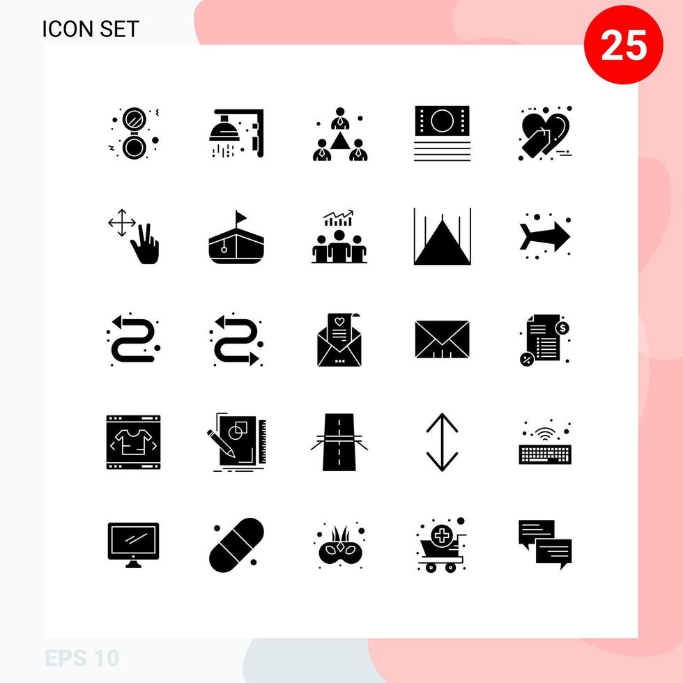 25 kreative Symbole, moderne Zeichen und Symbole des Einkaufs, E-Commerce-Geschäft, Bargeld, editierbare Vektordesign-Elemente vektor