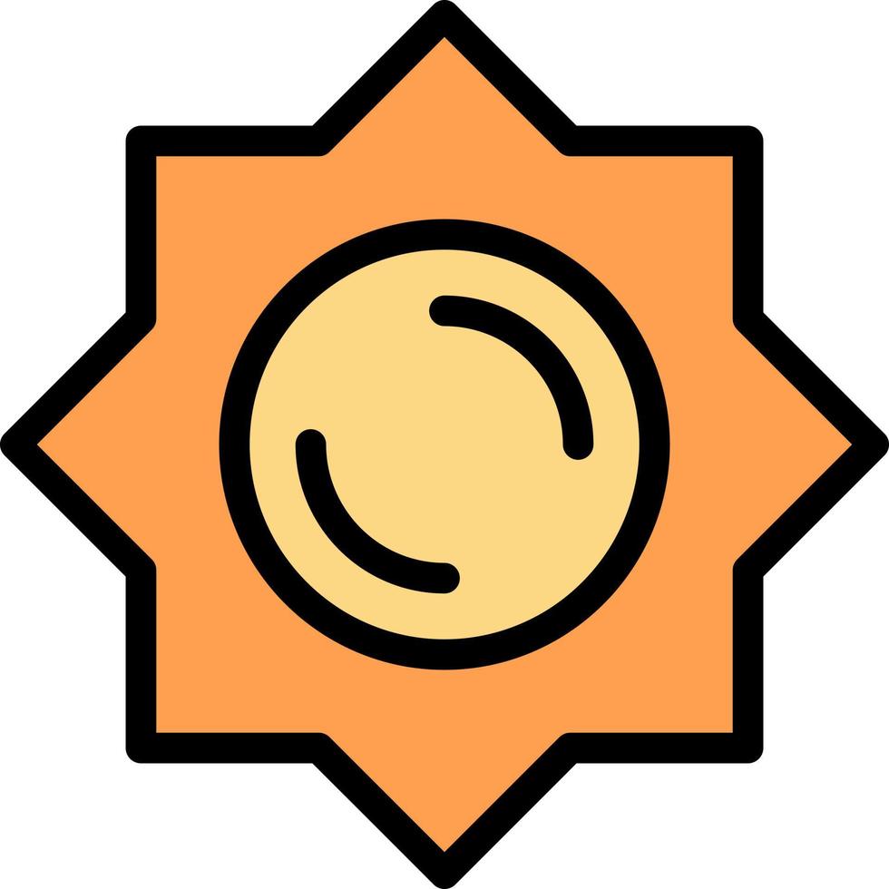 Sol solsken grekland platt Färg ikon vektor ikon baner mall